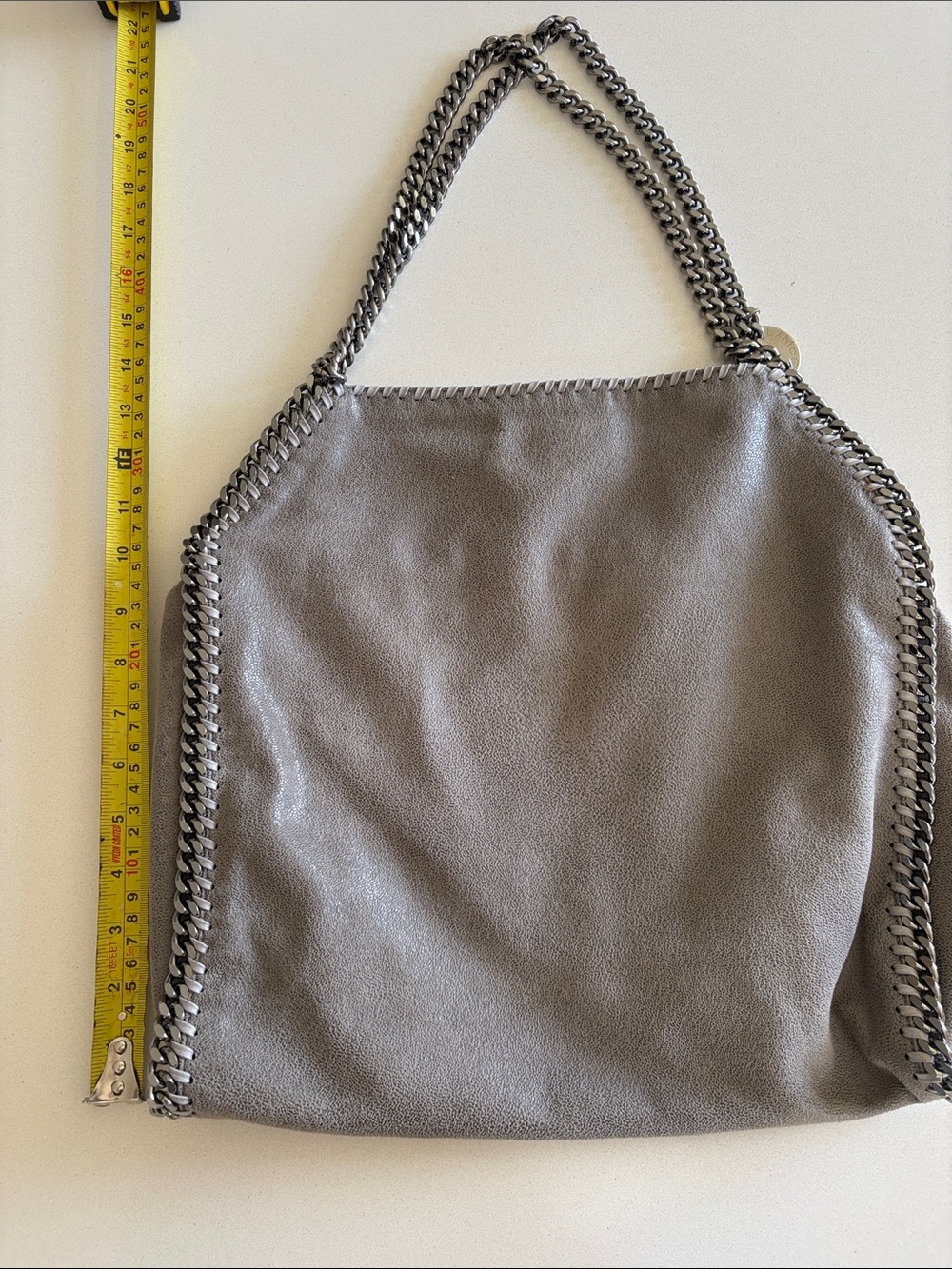 Stella McCartney Grey Chain-Trim Falabella Tote - Picture 11 of 13